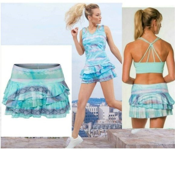Nwt Lucky In Love Tennis Skort Skirt Shorts Pleated XS